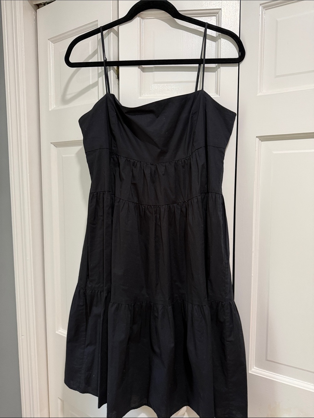 Levi's Black Tiered Spaghetti Strap Mini Dress